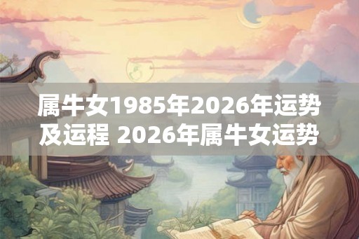 属牛女1985年2026年运势及运程 2026年属牛女运势如何