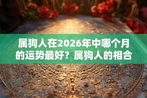 属狗人在2026年中哪个月的运势最好？属狗人的相合相克关系