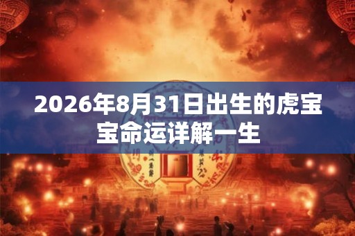 2026年8月31日出生的虎宝宝命运详解一生