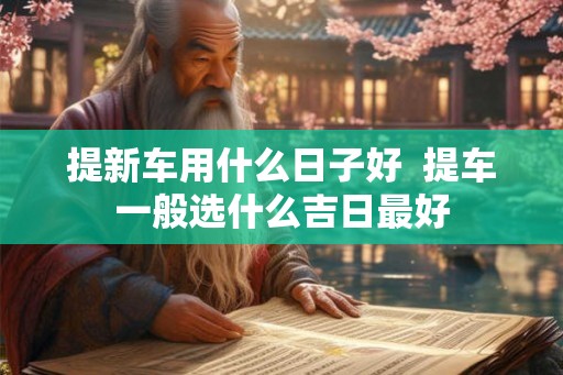提新车用什么日子好  提车一般选什么吉日最好