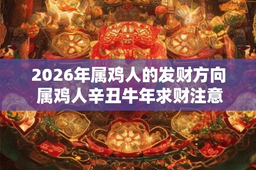2026年属鸡人的发财方向 属鸡人辛丑牛年求财注意事项