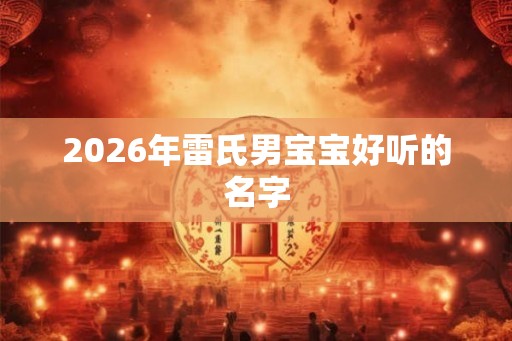 2026年雷氏男宝宝好听的名字
