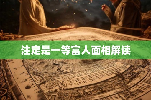 注定是一等富人面相解读 注定是一等富人面相解读