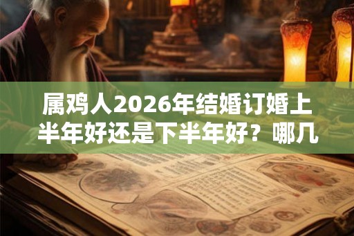 属鸡人2026年结婚订婚上半年好还是下半年好?哪几个月结婚好? 属鸡人2026年结婚订婚上半年好还是下半年好?哪几个月结婚好?