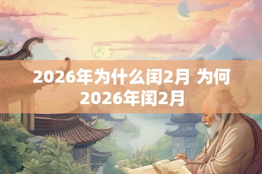 2026年为什么闰2月 为何2026年闰2月