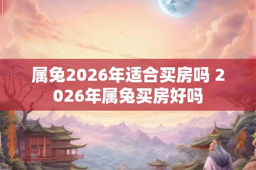 属兔2026年适合买房吗 2026年属兔买房好吗 属兔2026年适合买房吗 2026年属兔买房好吗