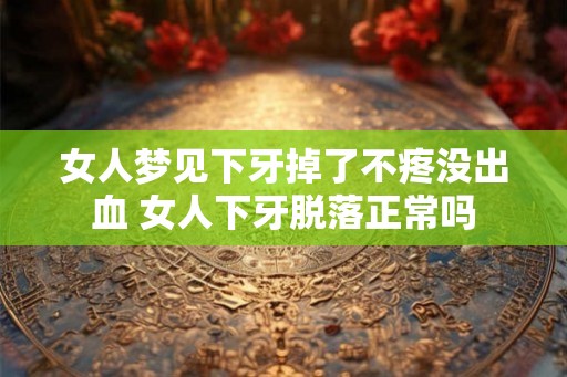 女人梦见下牙掉了不疼没出血 女人下牙脱落正常吗 女人梦见下牙掉了不疼没出血 女人下牙脱落正常吗