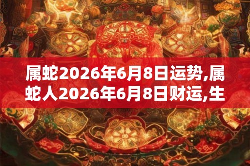属蛇2026年6月8日运势,属蛇人2026年6月8日财运,生肖蛇2026年6月8日运势