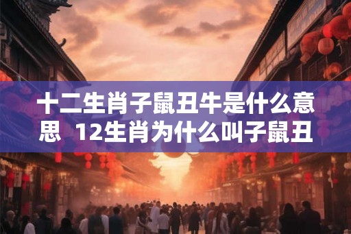 十二生肖子鼠丑牛是什么意思  12生肖为什么叫子鼠丑牛