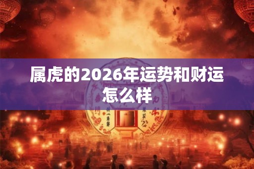 属虎的2026年运势和财运怎么样
