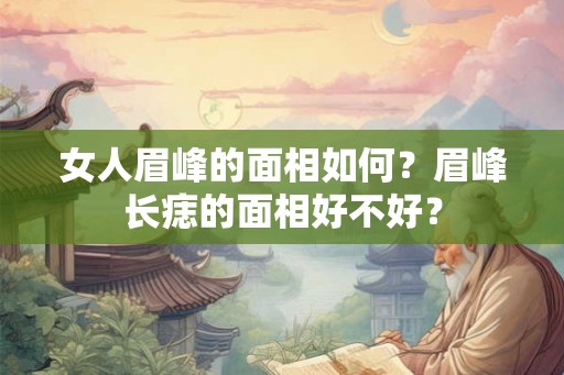 女人眉峰的面相如何？眉峰长痣的面相好不好？
