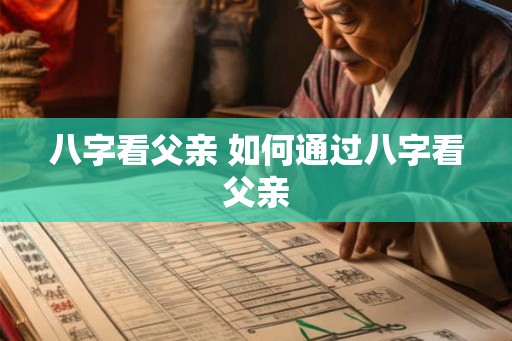 八字看父亲 如何通过八字看父亲