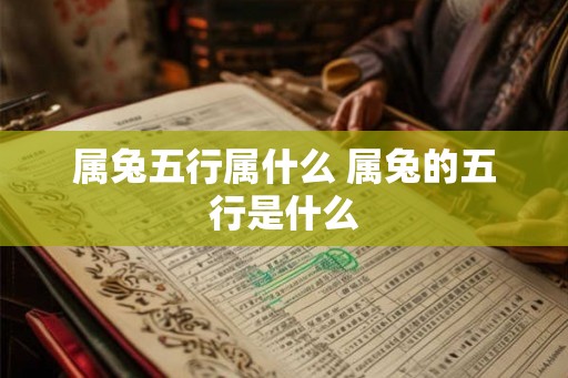 属兔五行属什么 属兔的五行是什么
