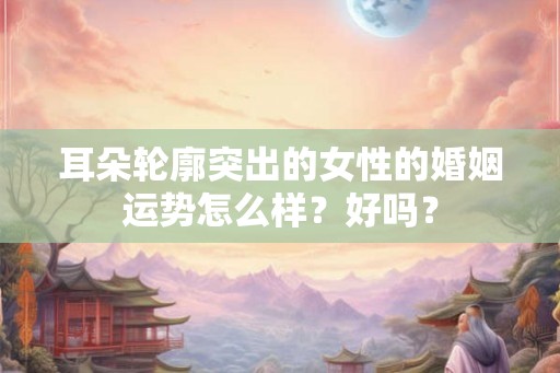 耳朵轮廓突出的女性的婚姻运势怎么样？好吗？