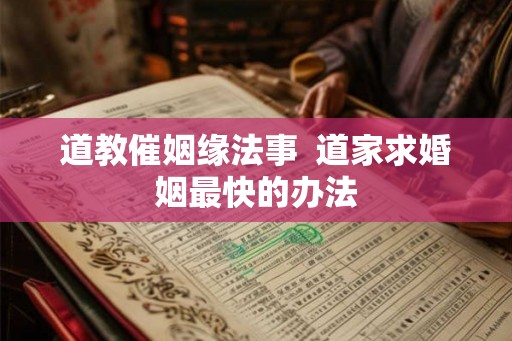 道教催姻缘法事  道家求婚姻最快的办法
