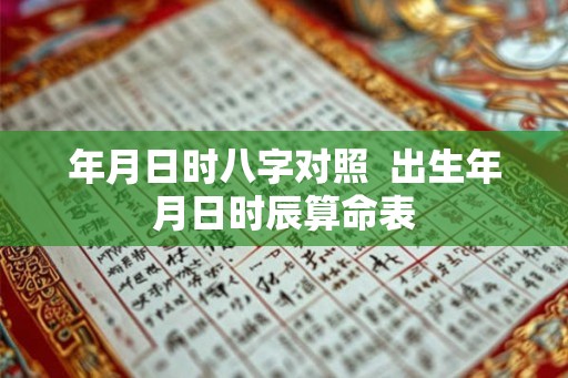 年月日时八字对照  出生年月日时辰算命表