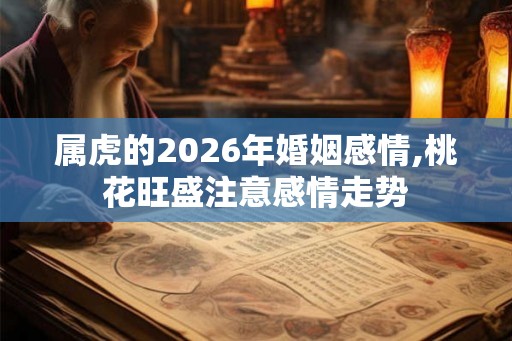 属虎的2026年婚姻感情,桃花旺盛注意感情走势