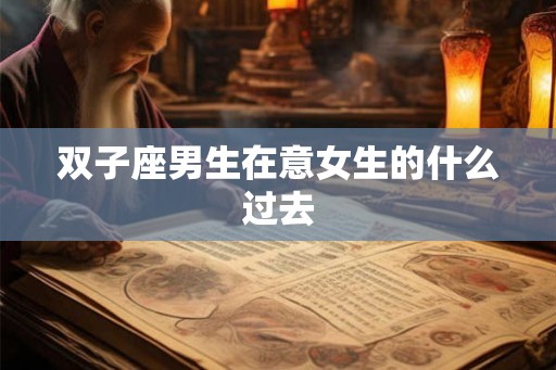 双子座男生在意女生的什么过去