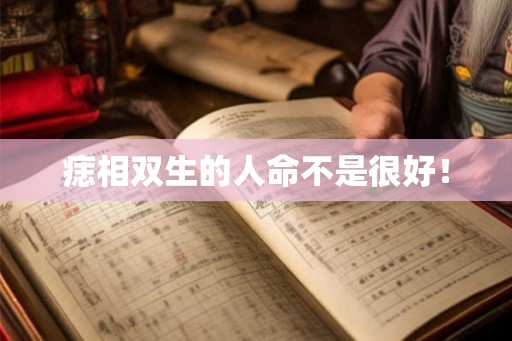 痣相双生的人命不是很好！