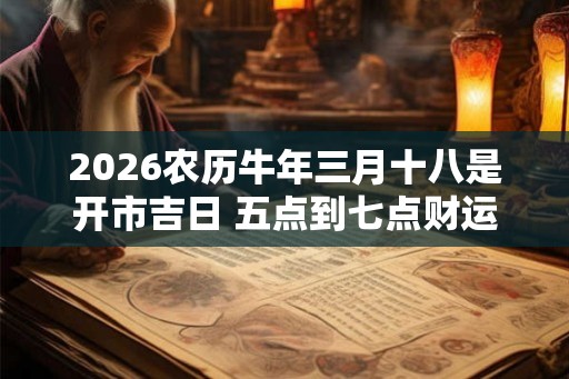 2026农历牛年三月十八是开市吉日 五点到七点财运最佳