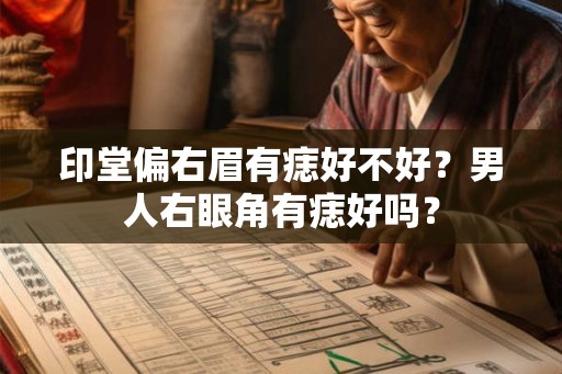 印堂偏右眉有痣好不好？男人右眼角有痣好吗？