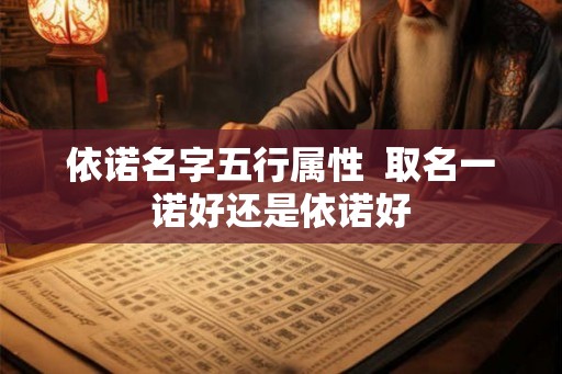 依诺名字五行属性  取名一诺好还是依诺好