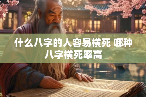 什么八字的人容易横死 哪种八字横死率高