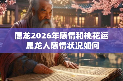 属龙2026年感情和桃花运 属龙人感情状况如何 属龙2026年感情和桃花运 属龙人感情状况如何
