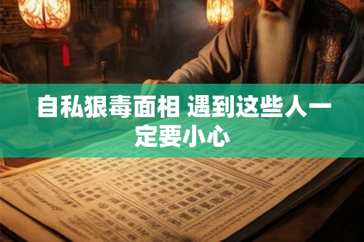 自私狠毒面相 遇到这些人一定要小心 自私狠毒面相 遇到这些人一定要小心