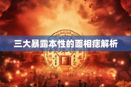 三大暴露本性的面相痣解析