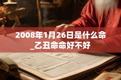 2008年1月26日是什么命_乙丑命命好不好