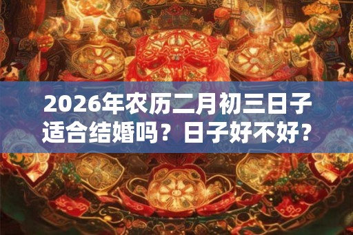 2026年农历二月初三日子适合结婚吗？日子好不好？