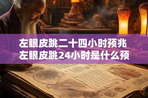 左眼皮跳二十四小时预兆 左眼皮跳24小时是什么预兆
