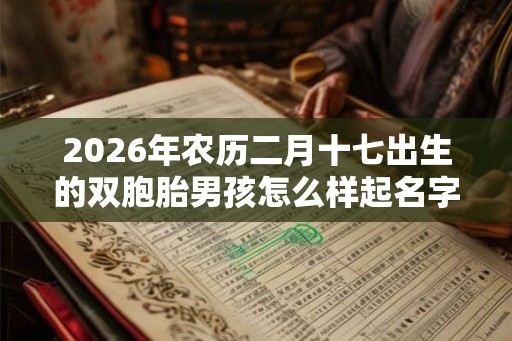 2026年农历二月十七出生的双胞胎男孩怎么样起名字
