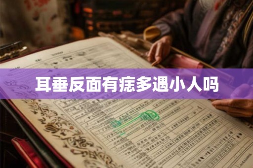 耳垂反面有痣多遇小人吗