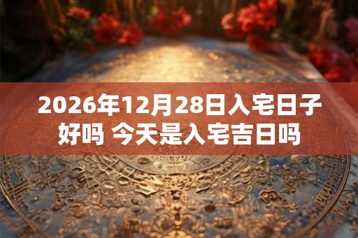 2026年12月28日入宅日子好吗 今天是入宅吉日吗 2026年12月28日入宅日子好吗 今天是入宅吉日吗