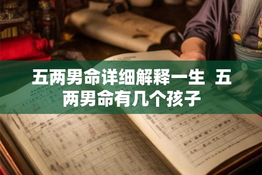 五两男命详细解释一生  五两男命有几个孩子