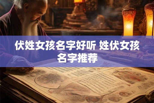 伏姓女孩名字好听 姓伏女孩名字推荐
