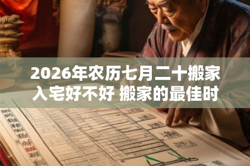 2026年农历七月二十搬家入宅好不好 搬家的最佳时间