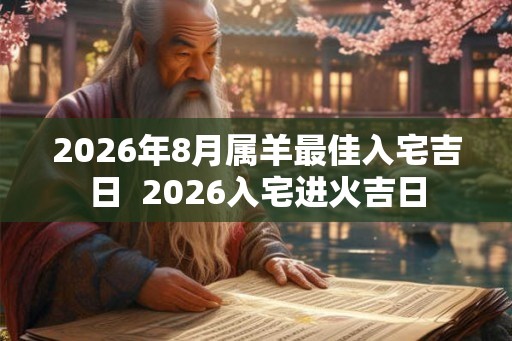 2026年8月属羊最佳入宅吉日  2026入宅进火吉日