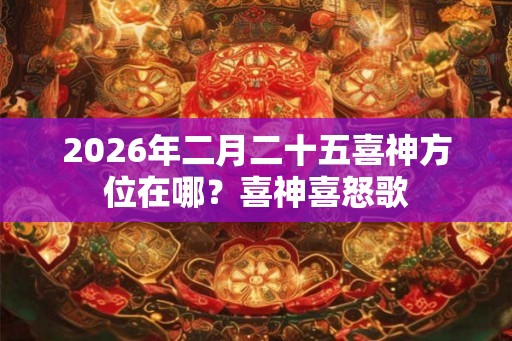 2026年二月二十五喜神方位在哪?喜神喜怒歌 2026年二月二十五喜神方位在哪?喜神喜怒歌