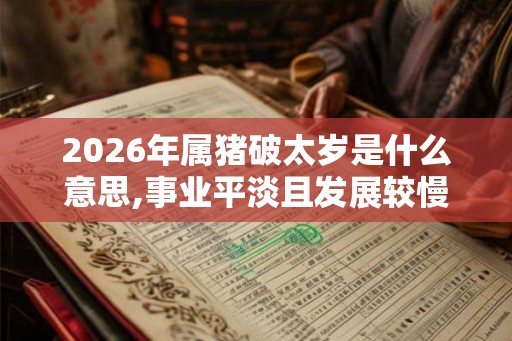 2026年属猪破太岁是什么意思,事业平淡且发展较慢