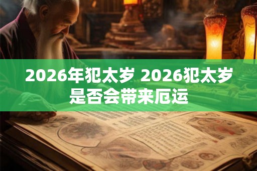 2026年犯太岁 2026犯太岁是否会带来厄运