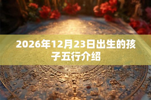 2026年12月23日出生的孩子五行介绍