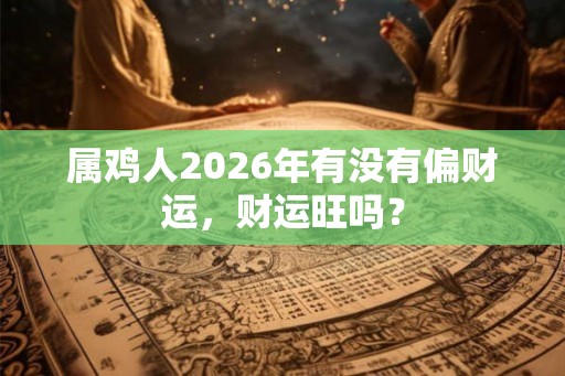 属鸡人2026年有没有偏财运,财运旺吗? 属鸡人2026年有没有偏财运,财运旺吗?