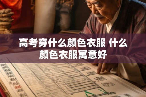 高考穿什么颜色衣服 什么颜色衣服寓意好