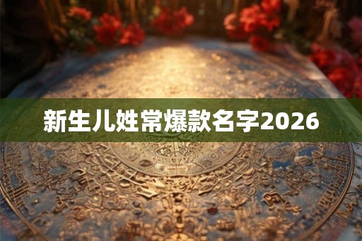 新生儿姓常爆款名字2026