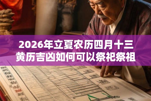 2026年立夏农历四月十三黄历吉凶如何可以祭祀祭祖吗? 2026年立夏农历四月十三黄历吉凶如何可以祭祀祭祖吗?