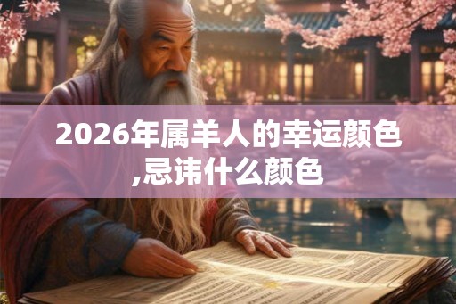 2026年属羊人的幸运颜色,忌讳什么颜色