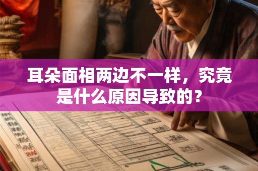 耳朵面相两边不一样，究竟是什么原因导致的？